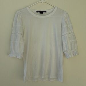 Veronica Beard Puff Sleeve Minka Cotton Top